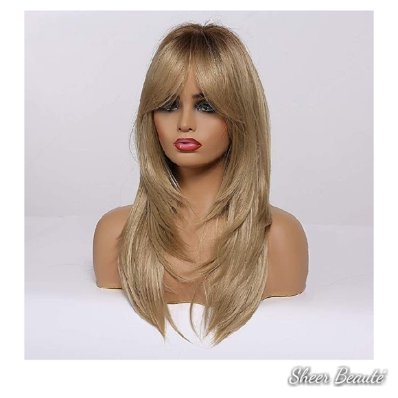 Sheer Beauté Ash blonde 20inch Long Curly Wig